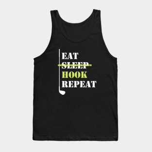 Eat Sleep Hook Repeat Golf Tank Top